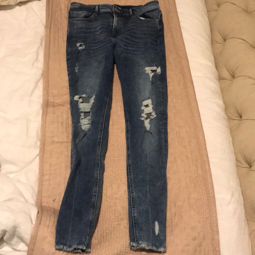 Distressed jeans